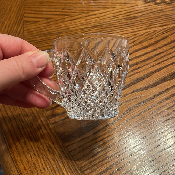 Vintage Bohemia Crystal Lead Crystal Over 24% PbO 2 Cups with 2 Saucers - Picture 4 of 15